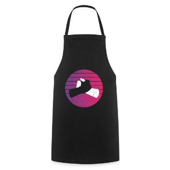 Black White Handshake Retro Style Vintage - Cooking Apron - black - Front - AI Model Male 185 dark (185cm)