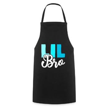 LIL BRO Brother Siblings - Cooking Apron - black - Front - AI Model Male 185 dark (185cm)