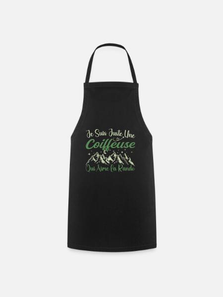 Coiffeuse aventurier passionnée de Randonnée cadea - Tablier de cuisine - noir
