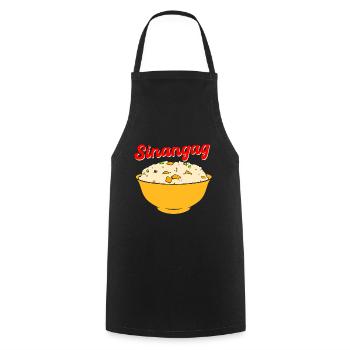Philippines - Sinangag - Cooking Apron - black - Front - AI Model Male 185 dark (185cm)