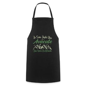 Avocate aventurier passionnée de Randonnée cadeau - Tablier de cuisine - noir - Devant - AI Model Male 185 dark (185cm)