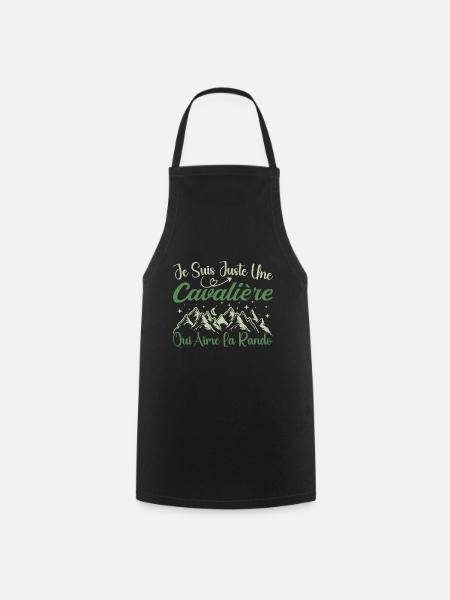 Cavalière aventurier passionnée de Randonnée cadea - Tablier de cuisine - noir