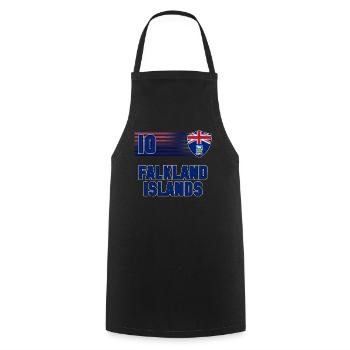 Falkland Islands - Cooking Apron - black - Front - AI Model Male 185 dark (185cm)