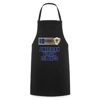 American Virgin Islands - Cooking Apron - black - Front - AI Model Male 185 dark (185cm)