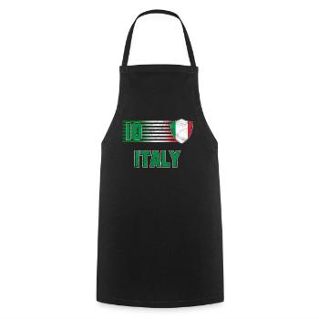 Italie - Tablier de cuisine - noir - Devant - AI Model Male 185 dark (185cm)
