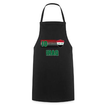 Iraq - Cooking Apron - black - Front - AI Model Male 185 dark (185cm)