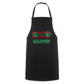Maldives - Cooking Apron - black - Front - AI Model Male 185 dark (185cm)
