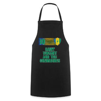 Saint Vincent and the Grenadines - Cooking Apron - black - Front - AI Model Male 185 dark (185cm)