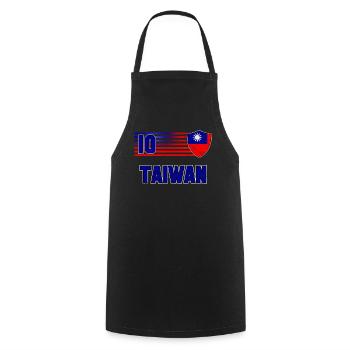 Taïwan - Tablier de cuisine - noir - Devant - AI Model Male 185 dark (185cm)
