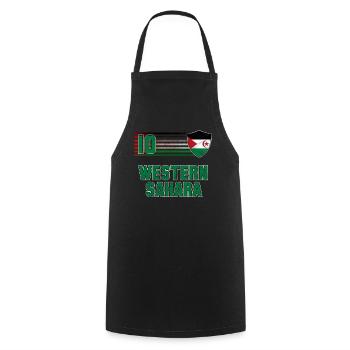 Western Sahara - Cooking Apron - black - Front - AI Model Male 185 dark (185cm)