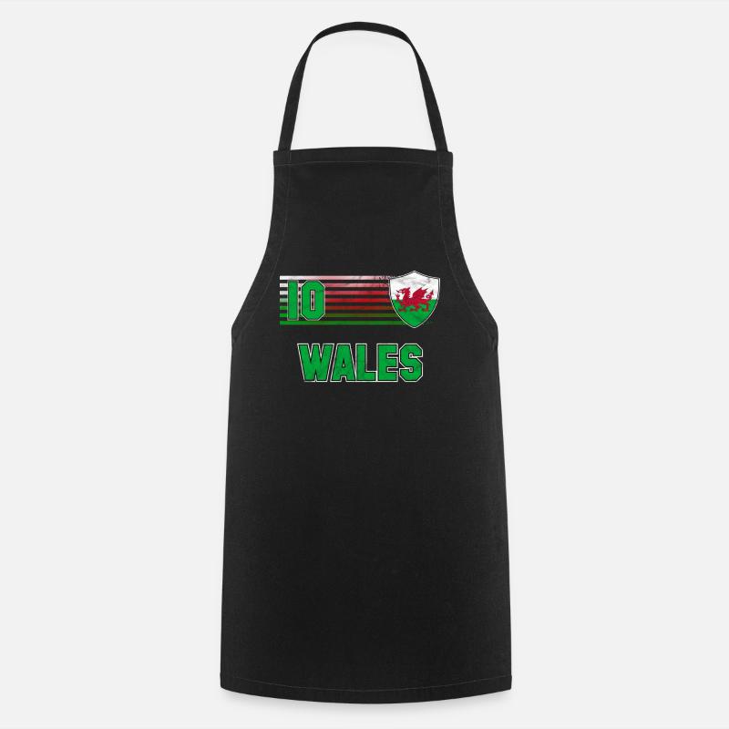 Wales - Cooking Apron - black