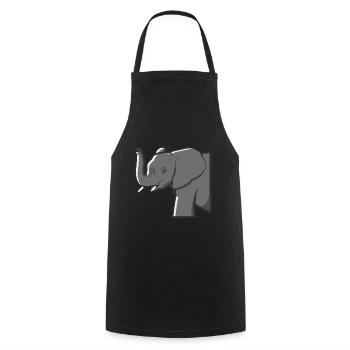 Éléphant Tronc d'éléphant Kenya Safari Animal sauvage Animal - Tablier de cuisine - noir - Devant - AI Model Male 185 dark (185cm)