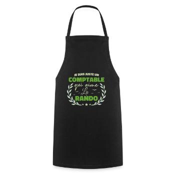 Fier d’être Comptable et Passionné de la Randonnée - Tablier de cuisine - noir - Devant - AI Model Male 185 dark (185cm)