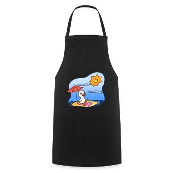 Duck Sunbathing - Cooking Apron - black - Front - AI Model Male 185 dark (185cm)