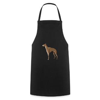 Illustration de lévrier - Tablier de cuisine - noir - Devant - AI Model Male 185 dark (185cm)