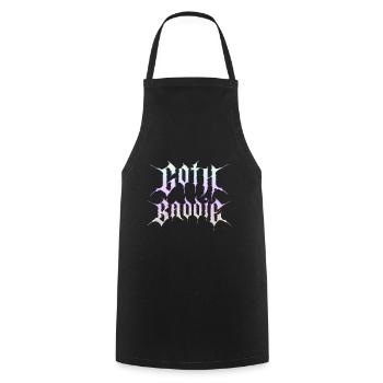 Goth Baddie! Goth Girl Gothic Aesthetic - Cooking Apron - black - Front - AI Model Male 185 dark (185cm)