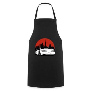 Silhouette ville soleil cadeau JDM Motorsport - Tablier de cuisine - noir - Devant - AI Model Male 185 dark (185cm)