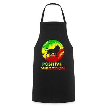 Lion Rasta - Cooking Apron - black - Front - AI Model Male 185 dark (185cm)
