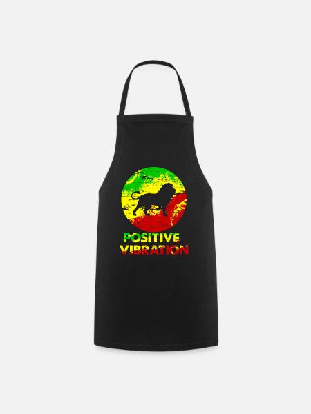 Lion Rasta - Tablier de cuisine - noir