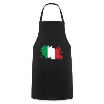 Italie Drapeau Brosse Drapeau Vacances Voyage Maison Rome - Tablier de cuisine - noir - Devant - AI Model Male 185 dark (185cm)