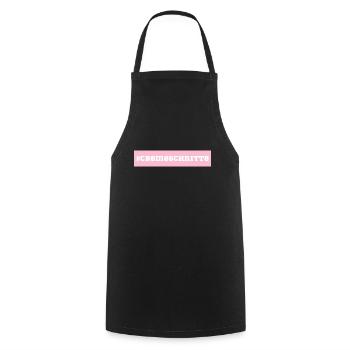 Cremeschnitte - Kochschürze - Schwarz - Vorne - AI Model Male 185 dark (185cm)