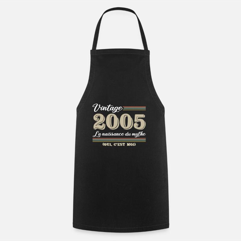 2005 année de naissance et cadeau d'anniversaire d - Tablier de cuisine - noir