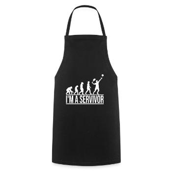 Tennis - Tablier de cuisine - noir - Devant - AI Model Male 185 dark (185cm)