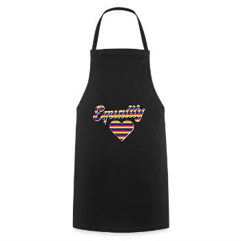 LGBT Equality - Cooking Apron - black - Front - AI Model Male 185 dark (185cm)