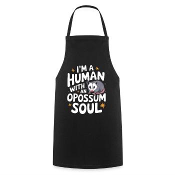 Opossum Possum Animal - Cooking Apron - black - Front - AI Model Male 185 dark (185cm)