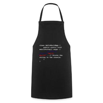 Coder Software Développeur - Tablier de cuisine - noir - Devant - AI Model Male 185 dark (185cm)