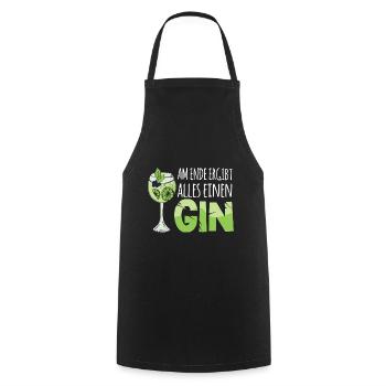 Gin Cocktail Tonic - Kochschürze - Schwarz - Vorne - AI Model Male 185 dark (185cm)