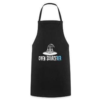 Programmer Coder Software Developer - Cooking Apron - black - Front - AI Model Male 185 dark (185cm)