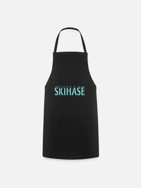 Skihase Ski - Kochschürze - Schwarz