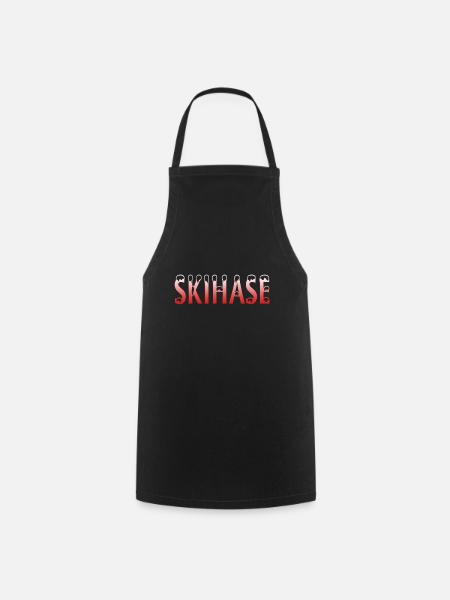 Skihase - Kochschürze - Schwarz