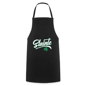 Le jour de la Saint-Patrick Slainte - Tablier de cuisine - noir - Devant - AI Model Male 185 dark (185cm)
