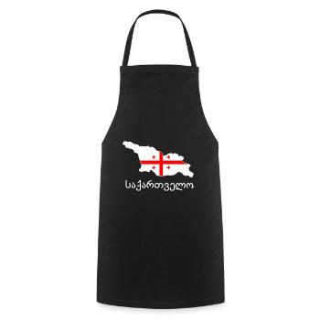 Georgia Sakartwelo Flag Home Gift - Cooking Apron - black - Front - AI Model Male 185 dark (185cm)