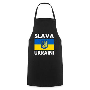 Slava ukraini - Tablier de cuisine - noir - Devant - AI Model Male 185 dark (185cm)
