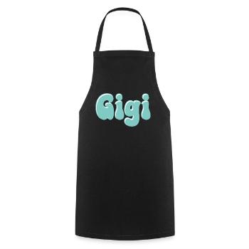 Name Girl Gigi Retro Name Gigi Couple - Cooking Apron - black - Front - AI Model Male 185 dark (185cm)
