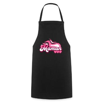 Flamme Cadeau Meilleure Maman - Tablier de cuisine - noir - Devant - AI Model Male 185 dark (185cm)