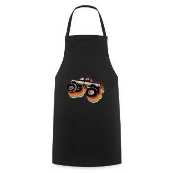 Monster truck - Cooking Apron - black - Front - AI Model Male 185 dark (185cm)