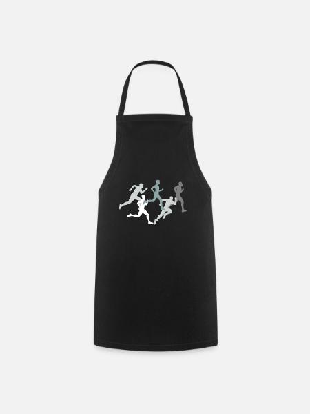 Laufen Sport Läufer Geschenk Sportler run joggen - Kochschürze - Schwarz