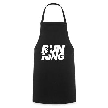 Coureur en cours d'exécution cadeau de jogging Jogger sport - Tablier de cuisine - noir - Devant - AI Model Male 185 dark (185cm)