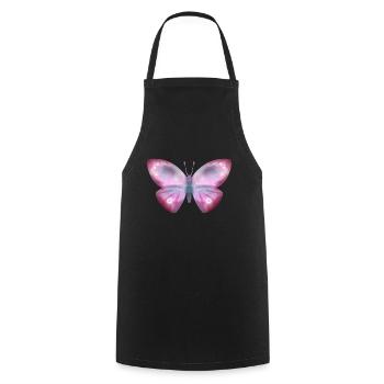 Schmetterling - Kochschürze - Schwarz - Vorne - AI Model Male 185 dark (185cm)