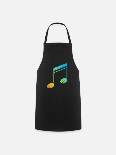 Musik Note Musiker Geschenk Ton musikalisch Symbol - Kochschürze - Schwarz