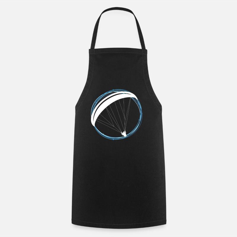 Paragliding Gleitschirm Fallschirm Geschenk Pilot - Kochschürze - Schwarz