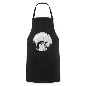 Astronomie Teleskop Astronom Geschenk Sterne Mond - Kochschürze - Schwarz - Vorne - AI Model Male 185 dark (185cm)