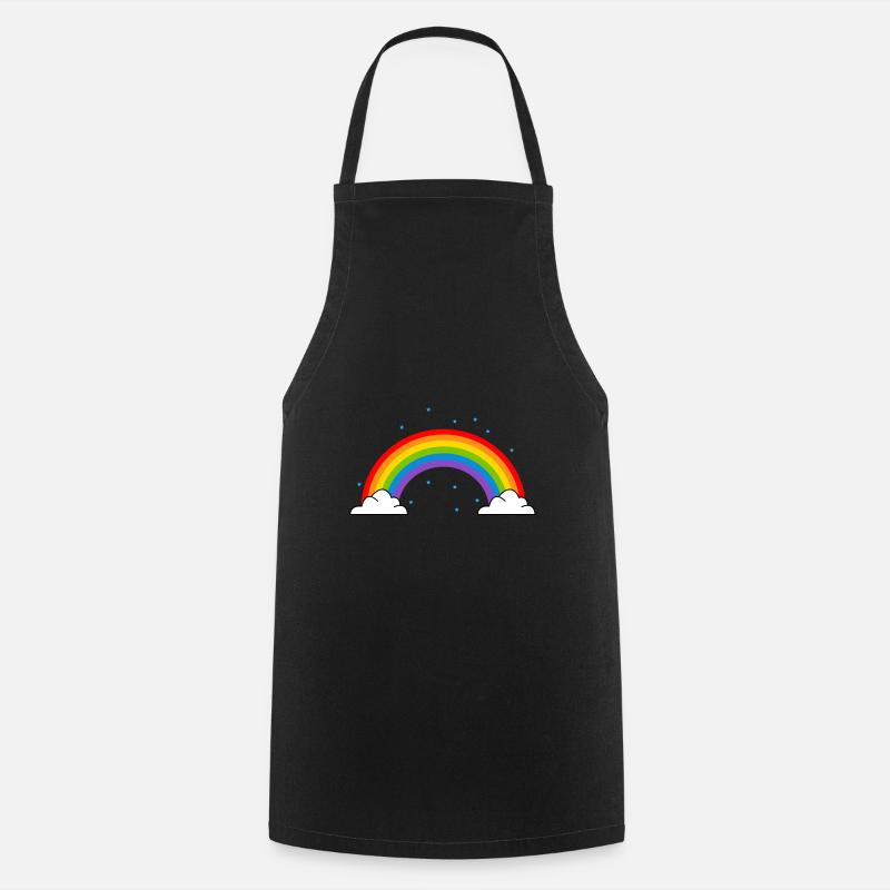 rainbow - Cooking Apron - black