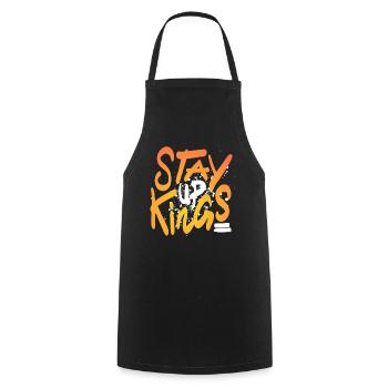 Stay Up Kings ! Only One Place - Cooking Apron - black - Front - AI Model Male 185 dark (185cm)