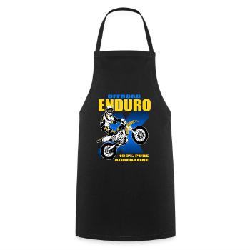 Enduro Tout-terrain - Tablier de cuisine - noir - Devant - AI Model Male 185 dark (185cm)