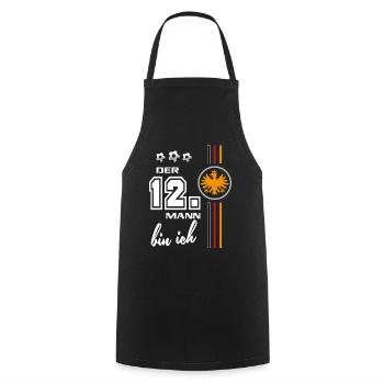 Fußball Deutschland Fussball Fan 12.Mann - Kochschürze - Schwarz - Vorne - AI Model Male 185 dark (185cm)